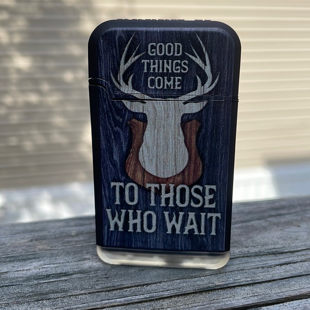 ⚜️Black Dual Torch Lighter “Good Things Come to Those Who Wait” Country Design!